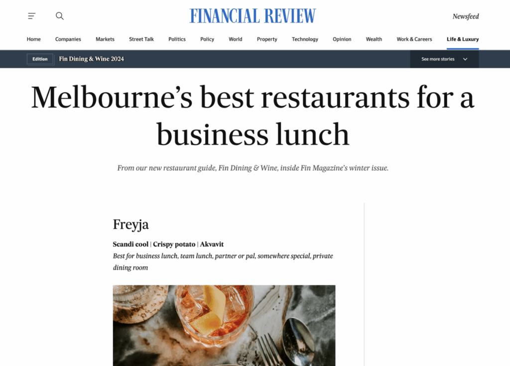 Melbourne Restaurant